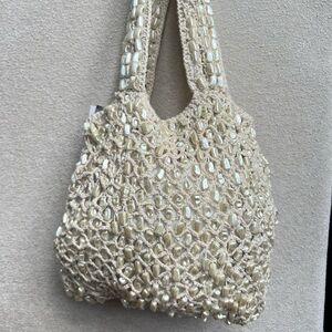Viral Handmade Beaded Bag, Freshwater Pearl, NWT